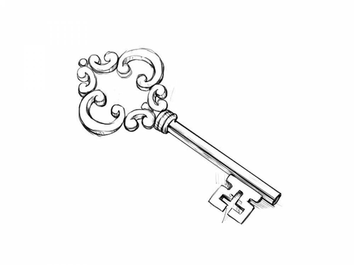 Fine Key Coloring Page