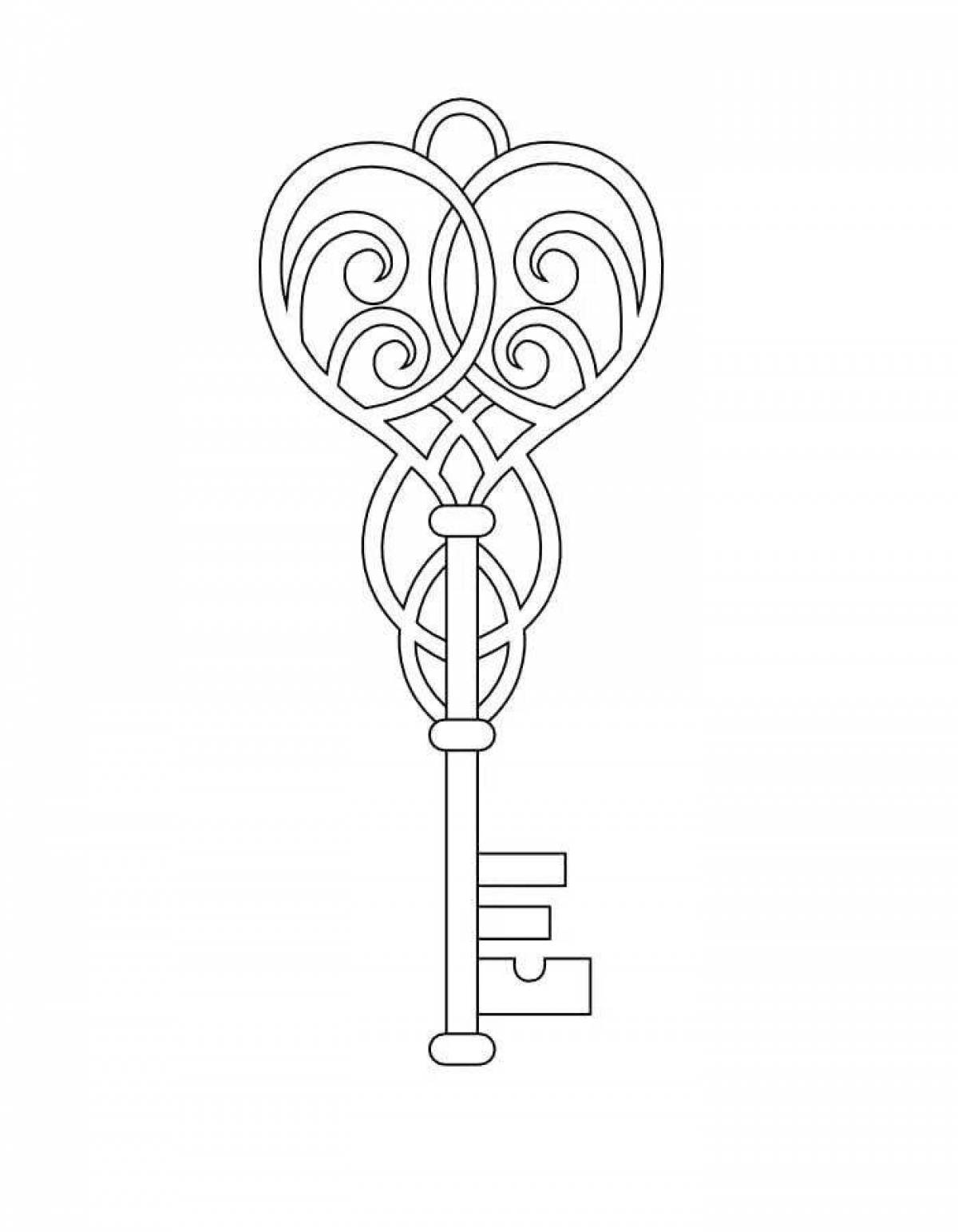 Coloring page with simple key