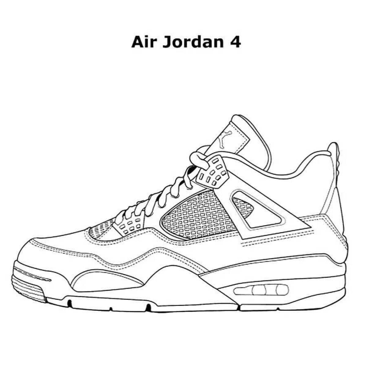 Jordans coloring page