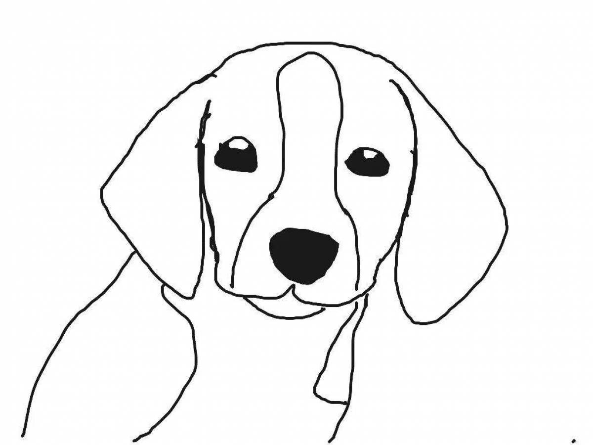 Charming beagle coloring book