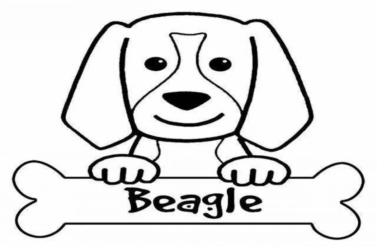 Beagle live coloring page