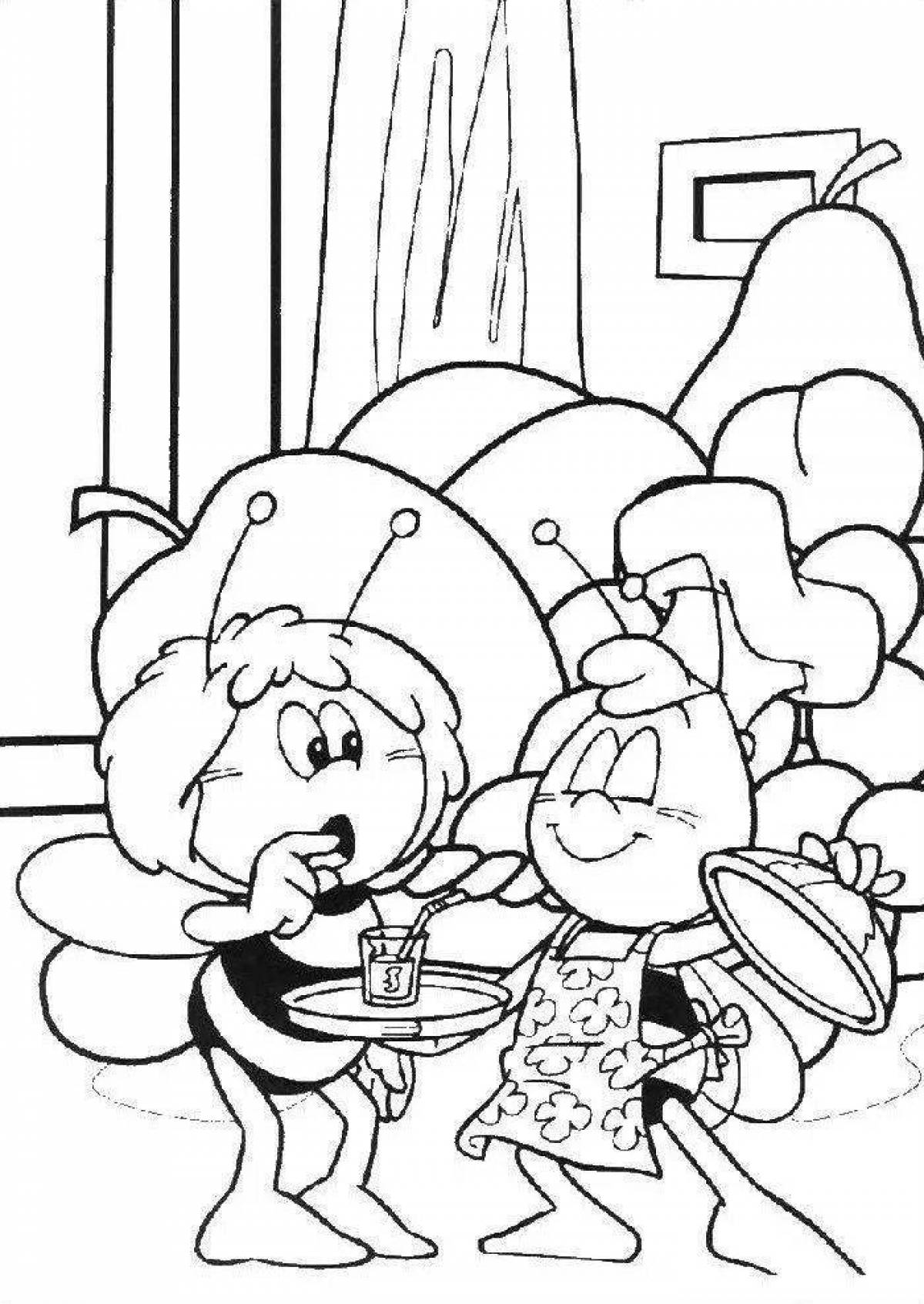 Fairy jumble coloring page