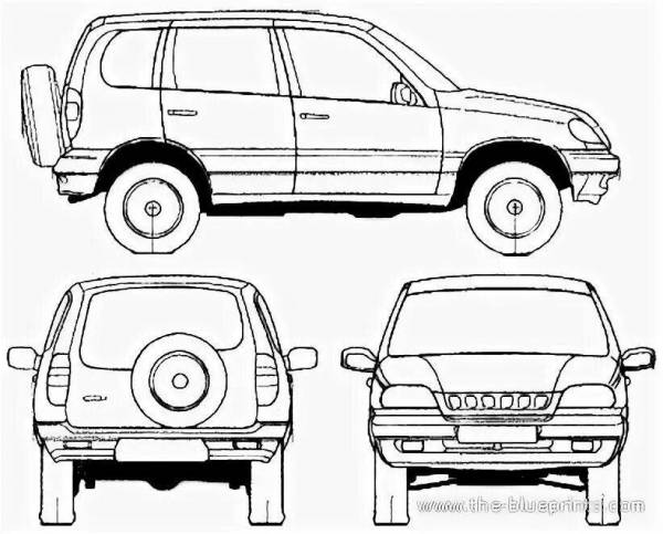 Нива шевроле 4х4 рисунок