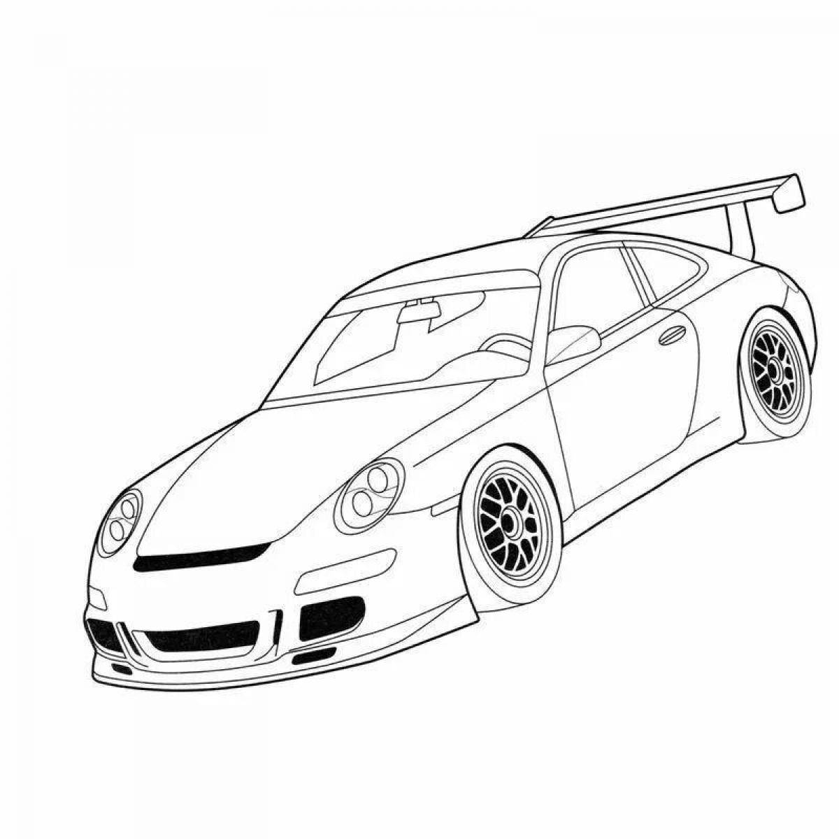Раскраска Порше 911 gt3 RS