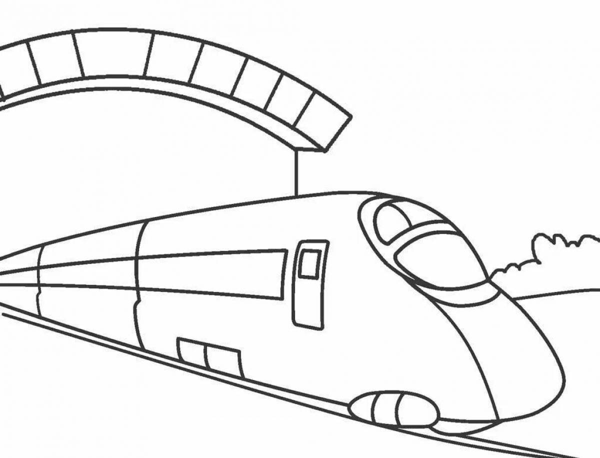 Картинки поезда для раскрашивания распечатать