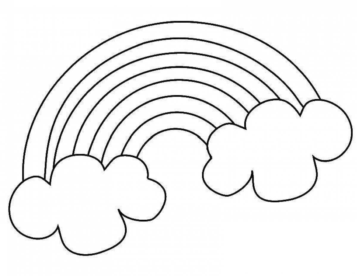 Раскраска радуга. Радуга раскраска для детей. Раскраска Радуга с облаками. Радуга трафарет.