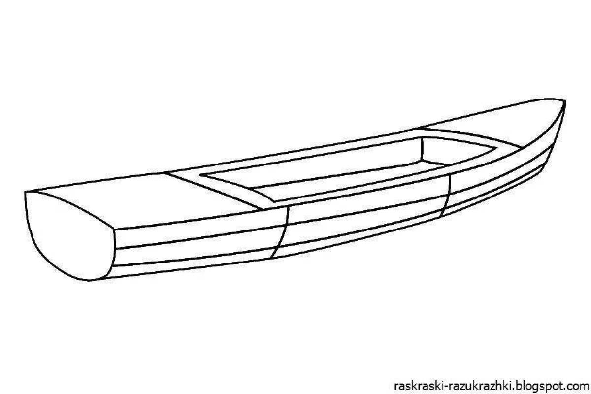 Картинка лодка для детей раскраска