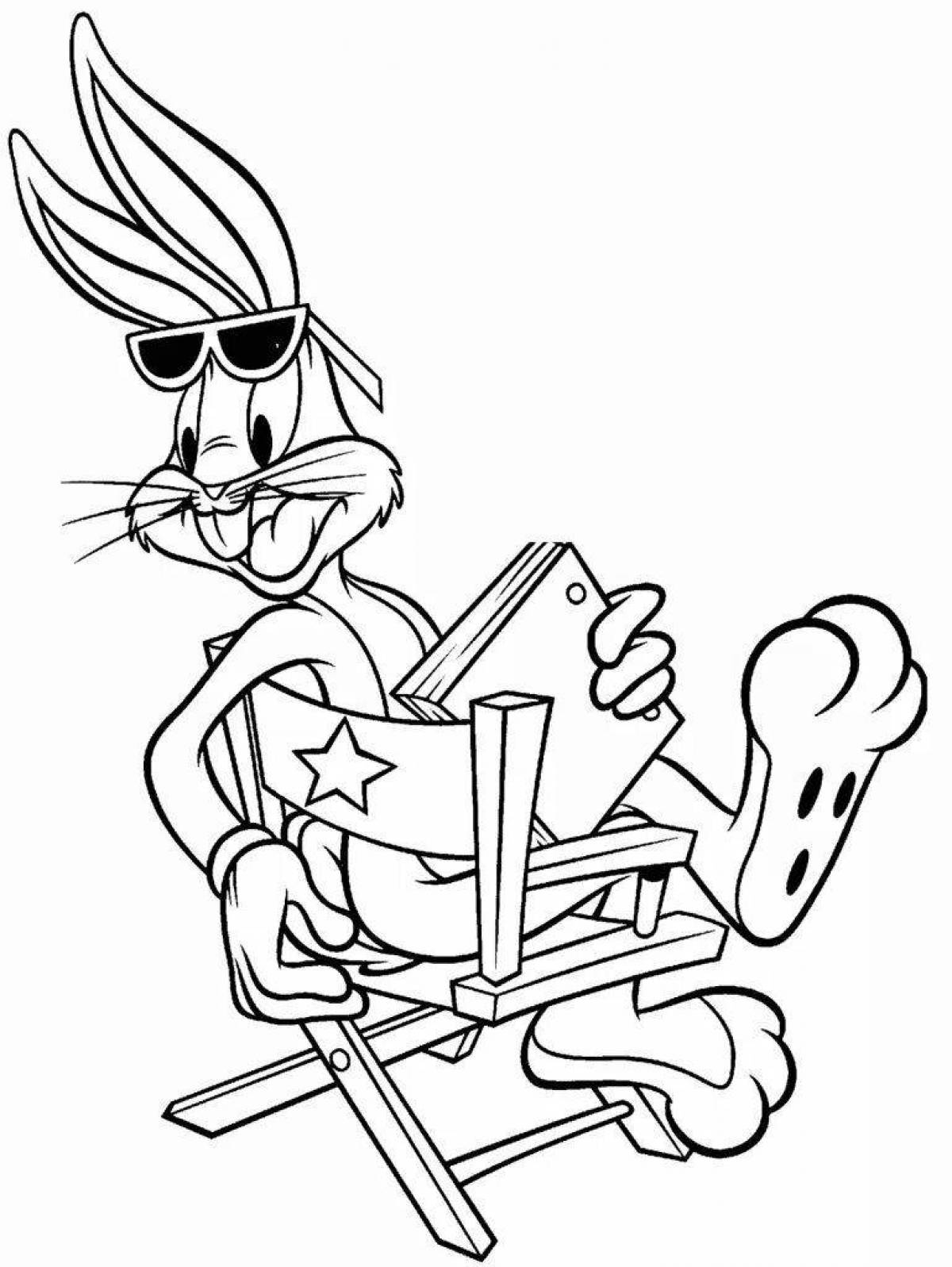 Colorful bugs bunny coloring page