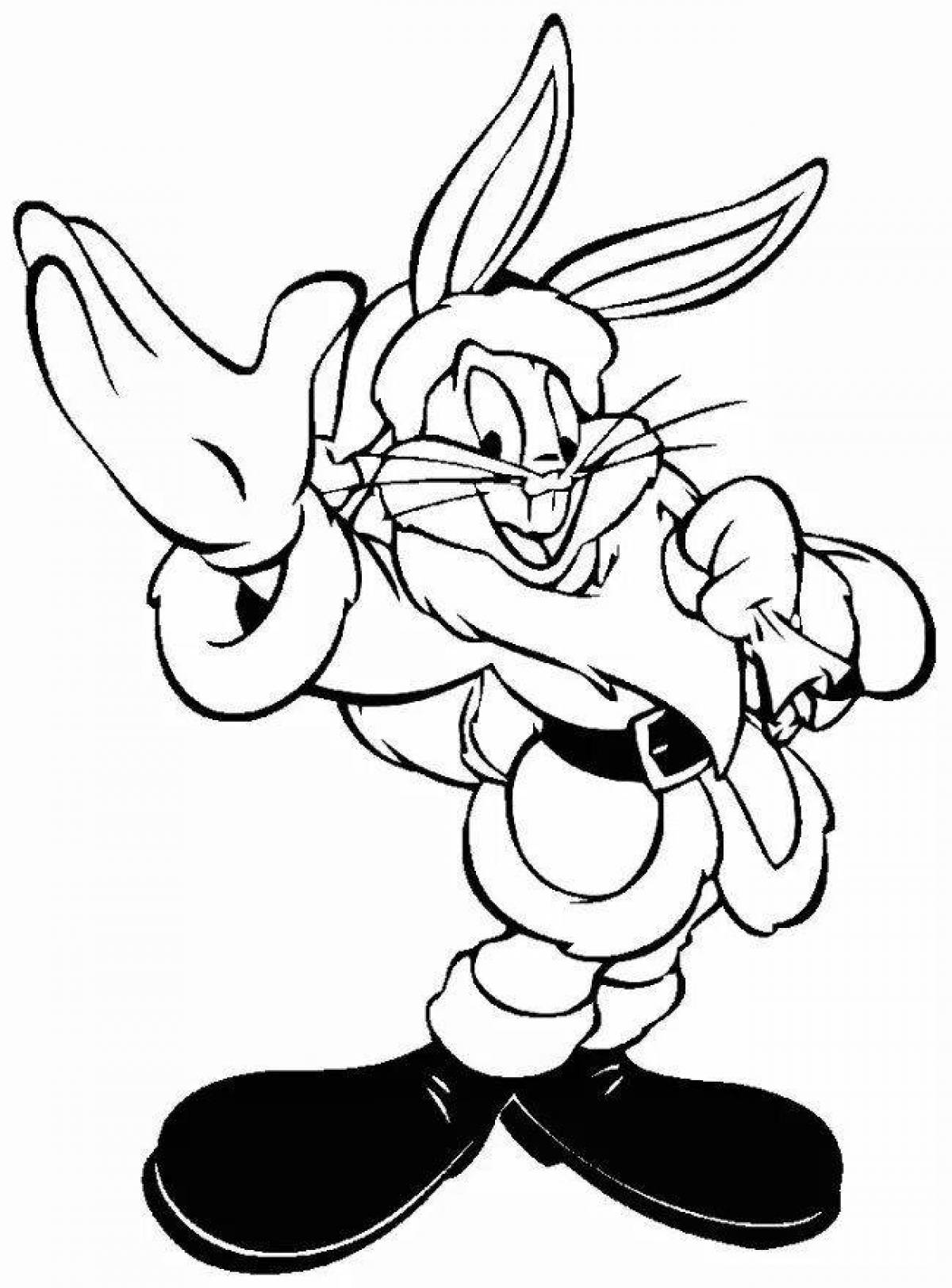 Cute bugs bunny coloring page