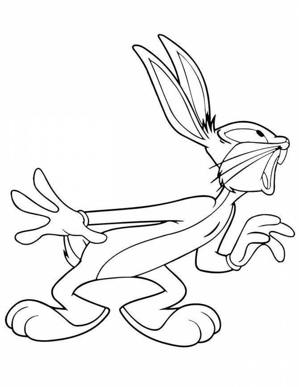 Страница раскраски outgoing bugs bunny