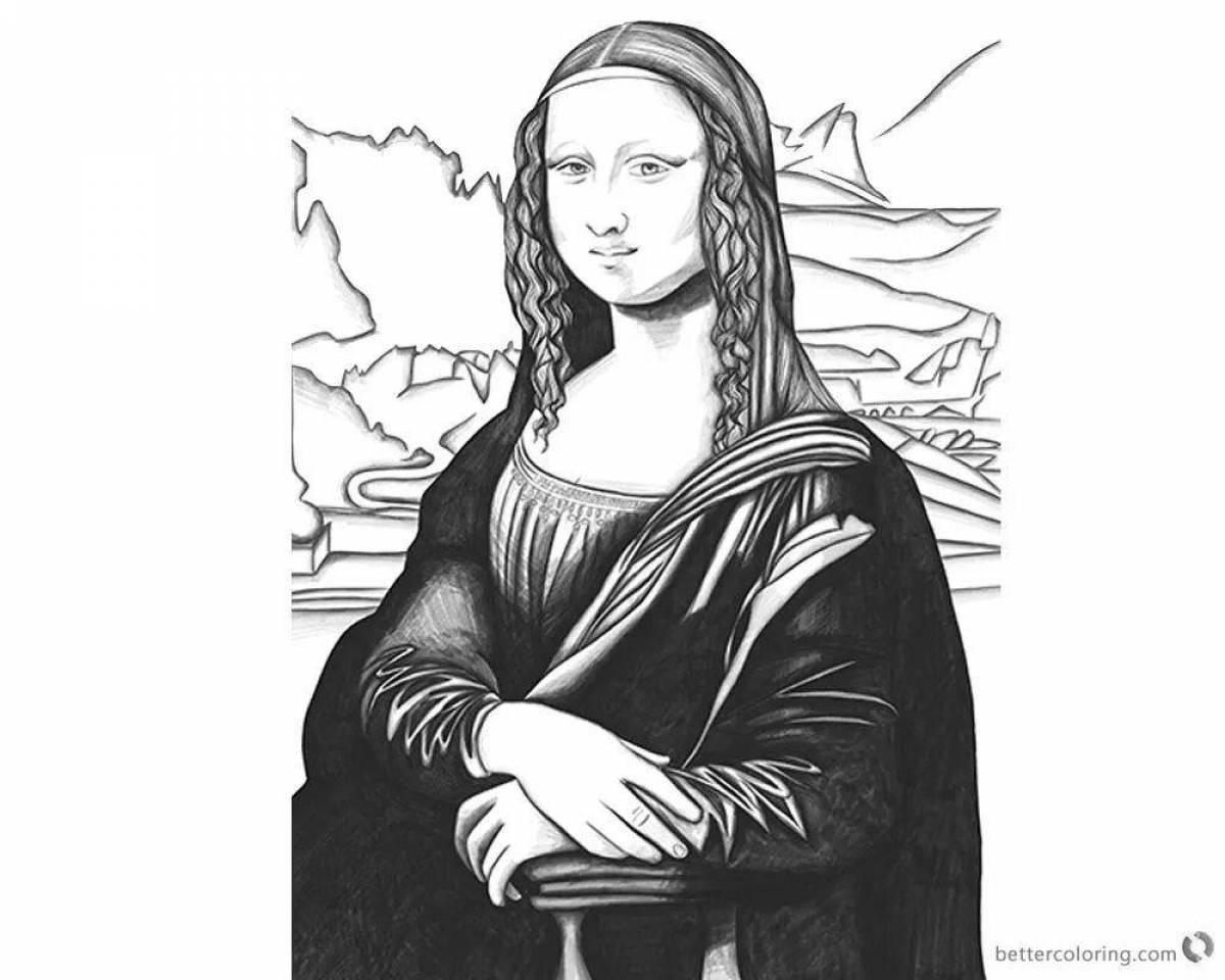 Mona Lisa's gorgeous coloring book