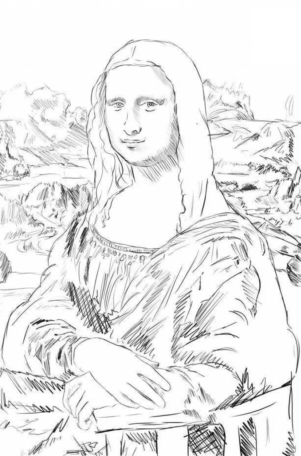 Grand Mona Lisa Coloring Page