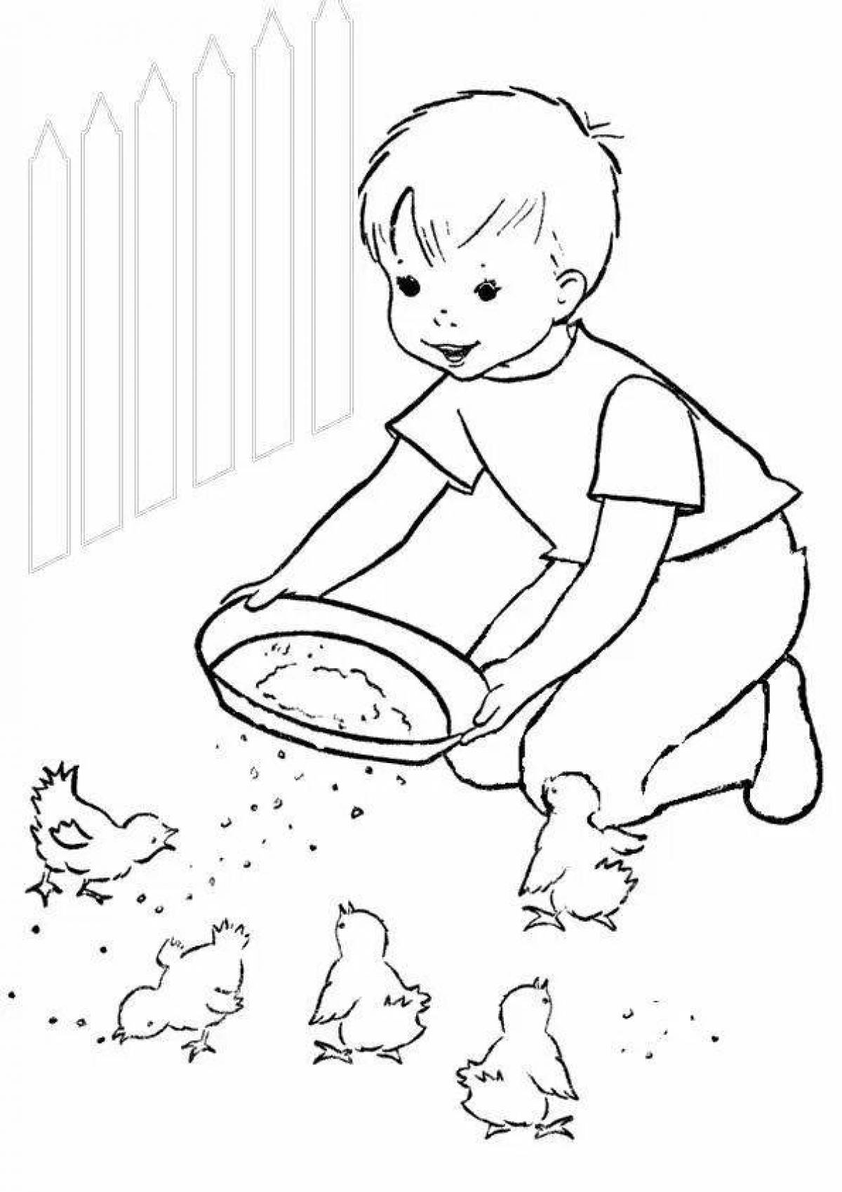 Coloring page good deeds