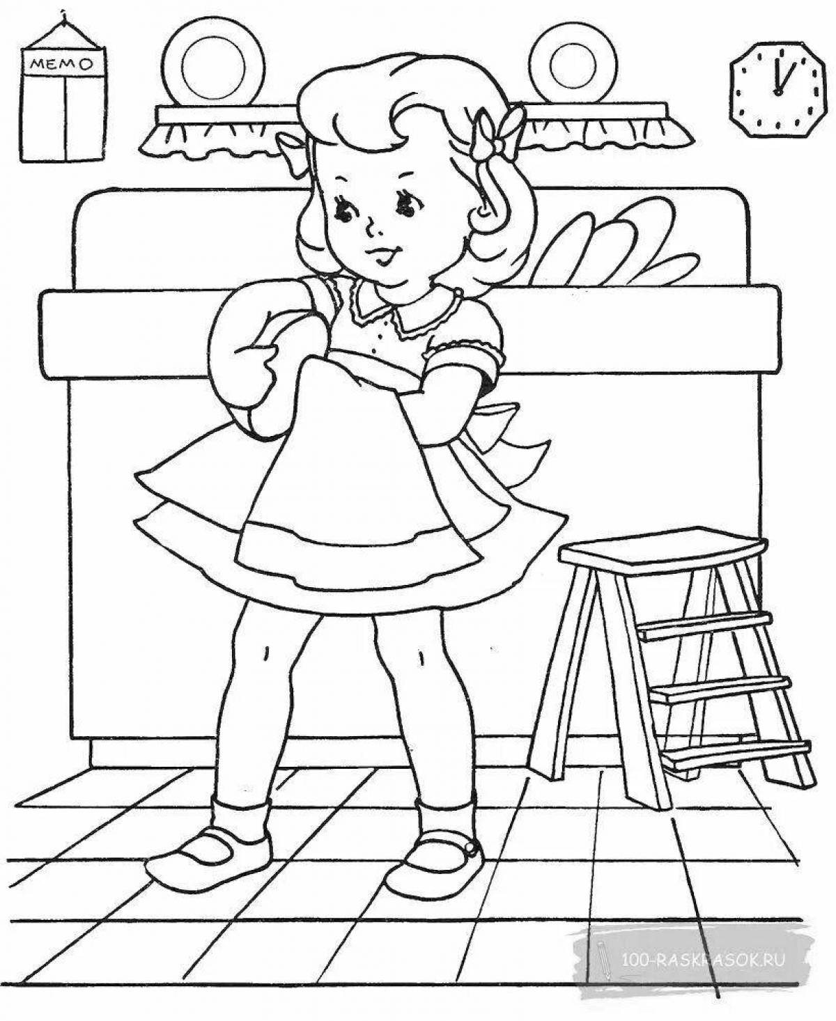 Exquisite Good Deeds Coloring Page