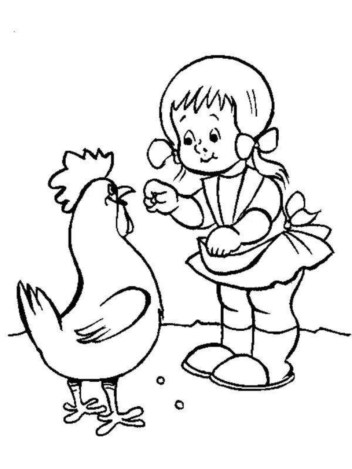 Playful good deeds coloring page