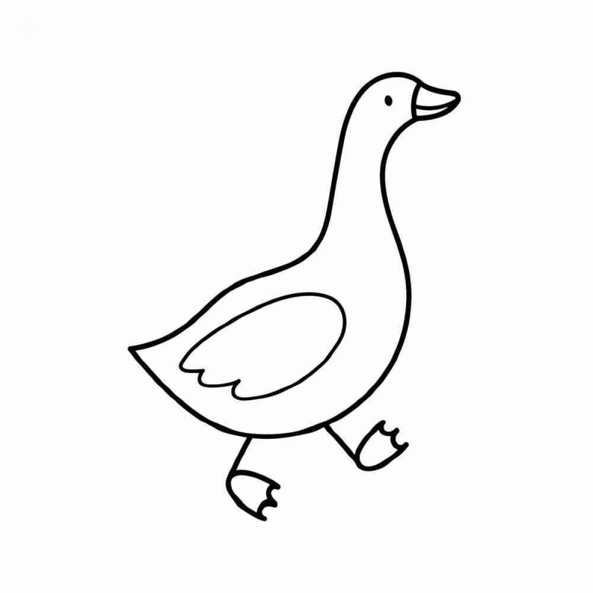 Goose hug live coloring page