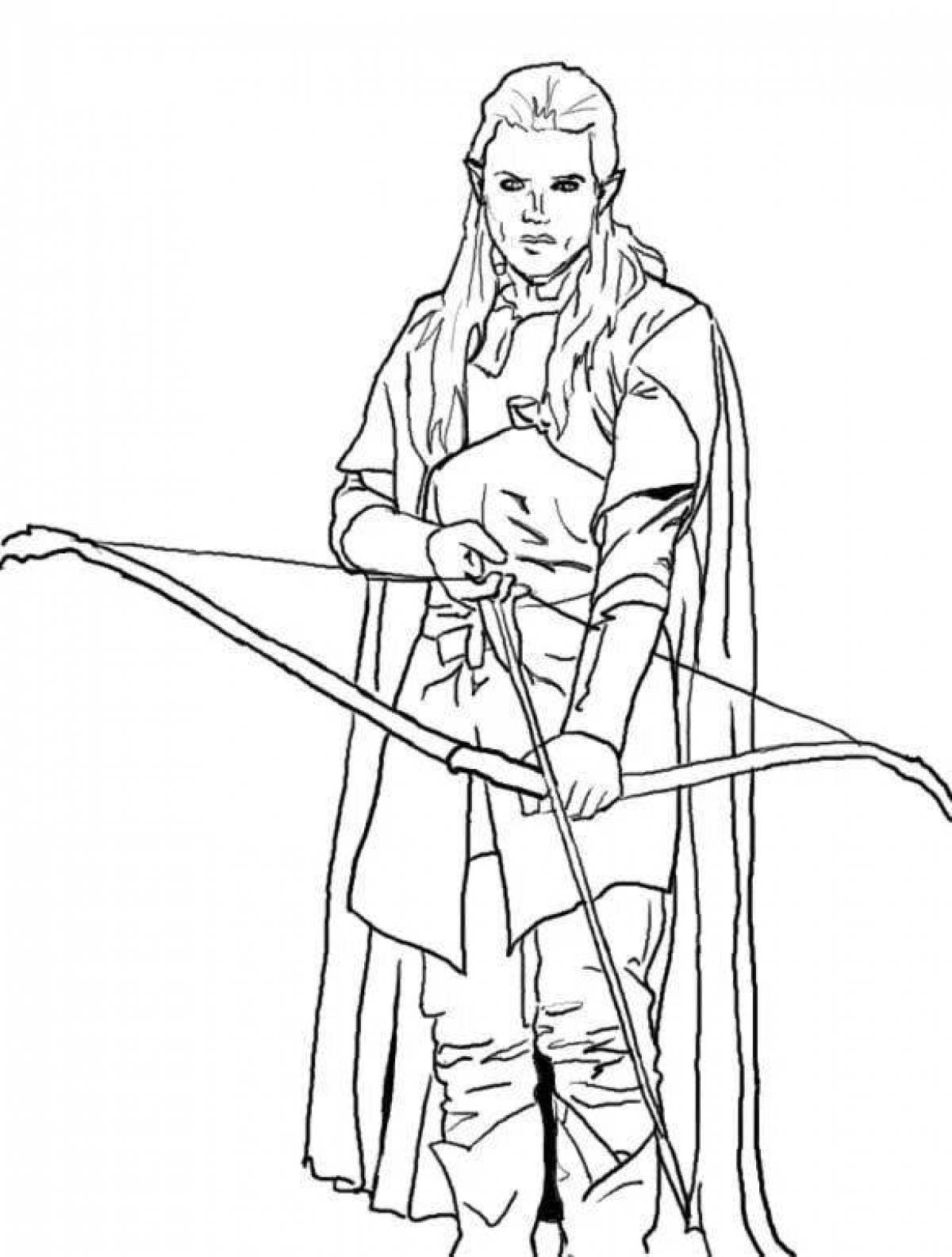 Majestic lord of the rings coloring page