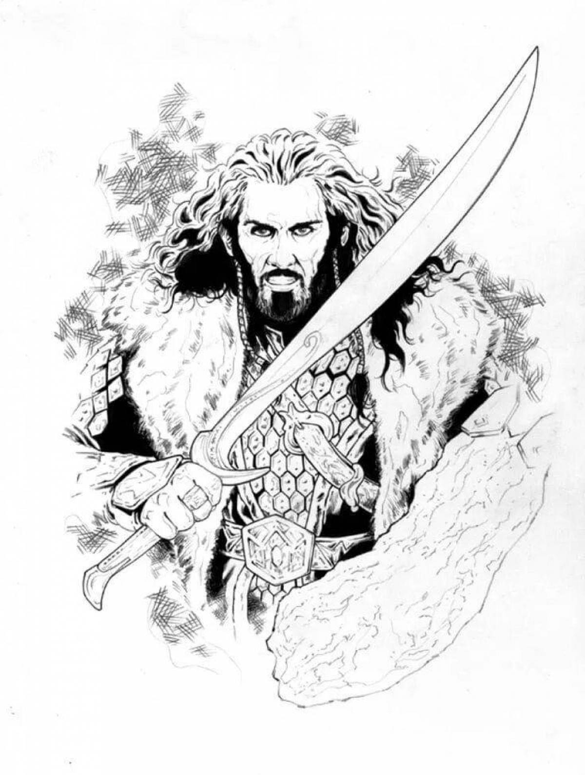 Lord of the Rings elegant coloring page