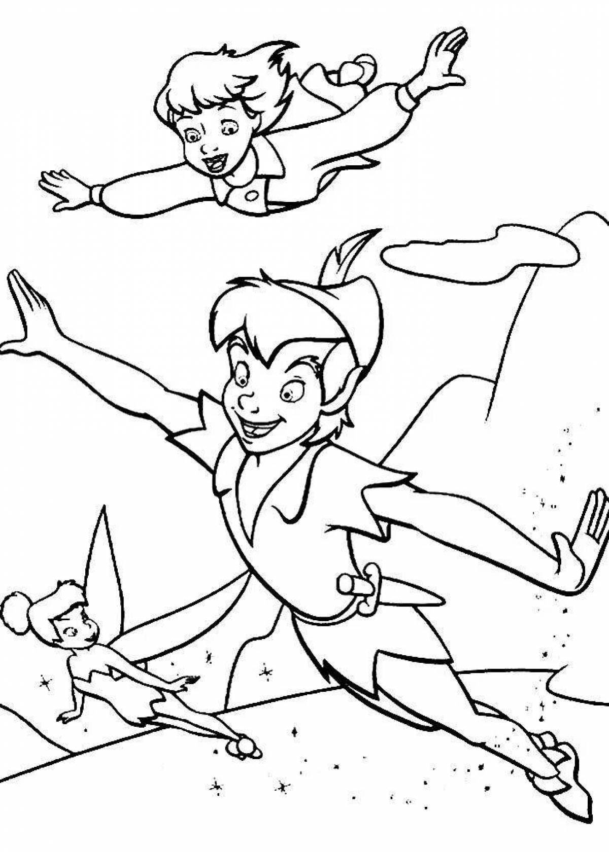 Coloring page magical peter pan