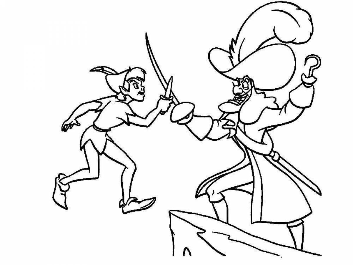 Peter pan's colorful coloring page