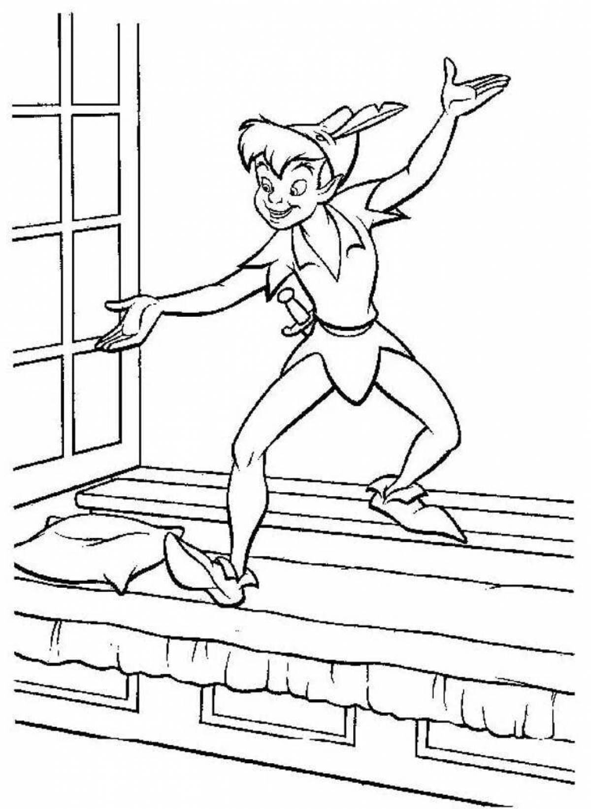 Peter pan's amazing coloring page