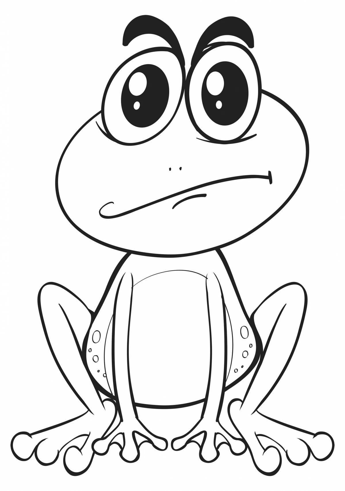 Playful crazy frog coloring page