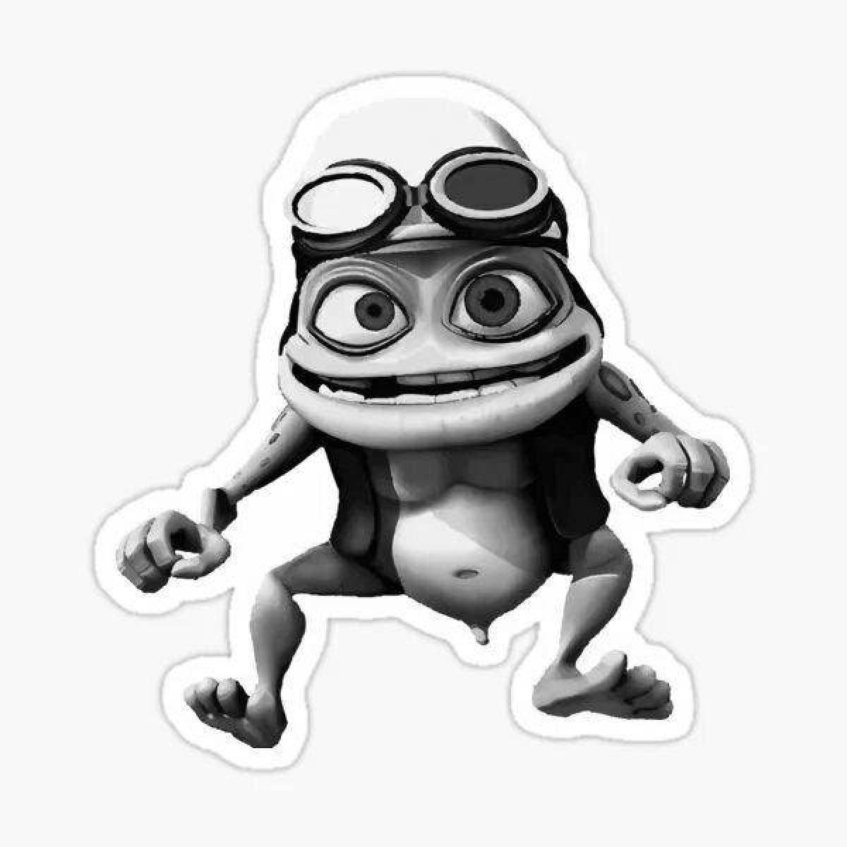 Funny crazy frog coloring book