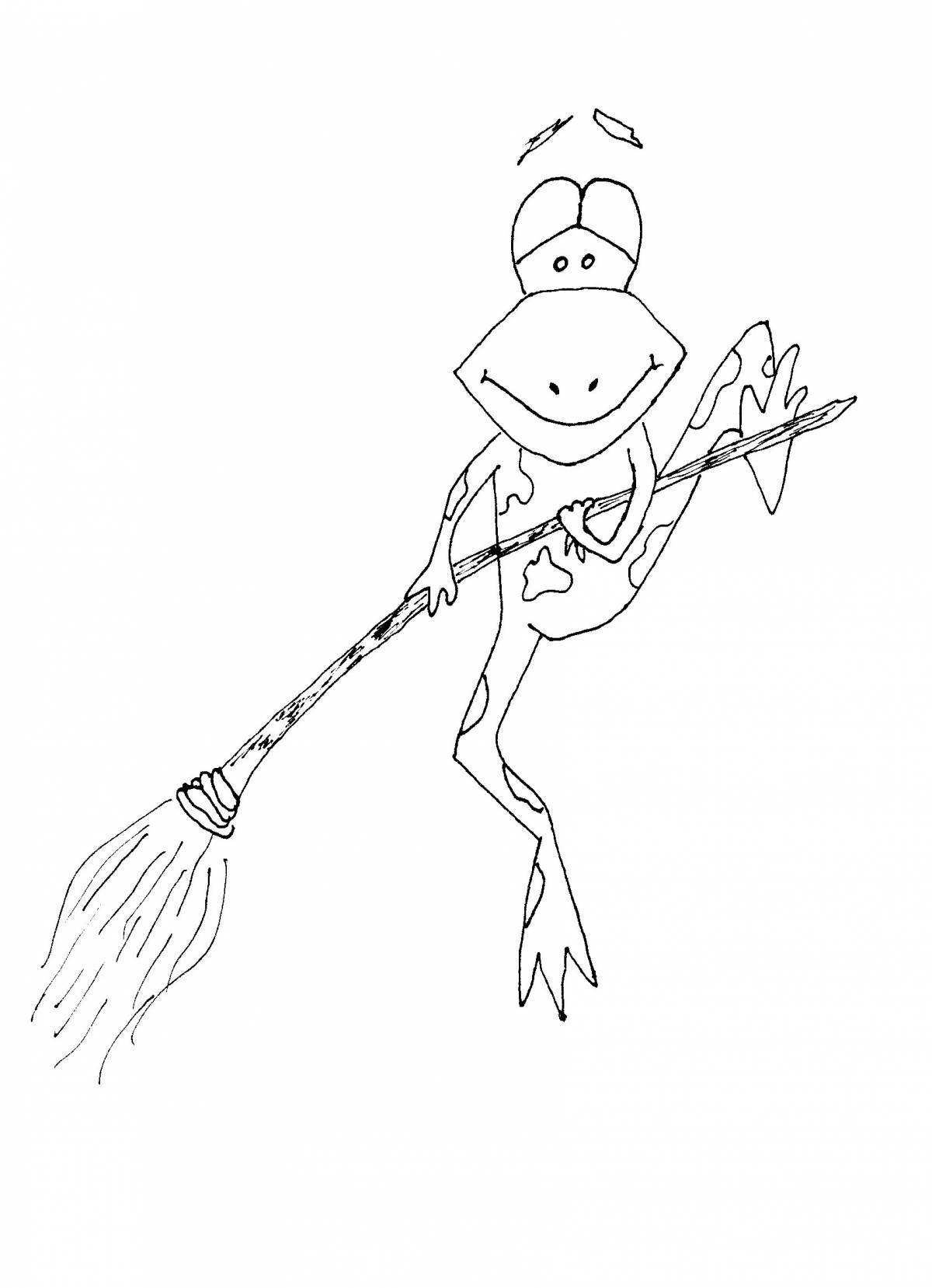Amazing crazy frog coloring page