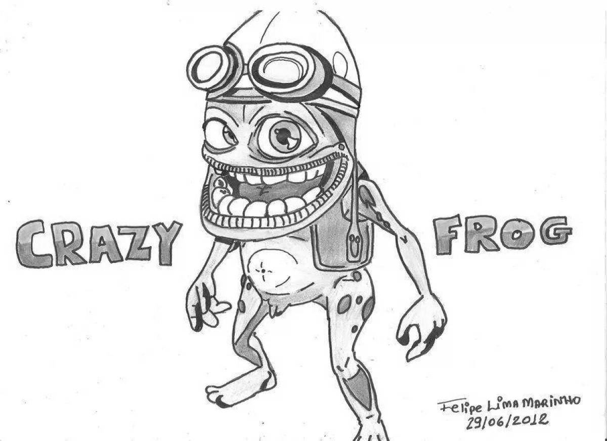 Gorgeous crazy frog coloring book