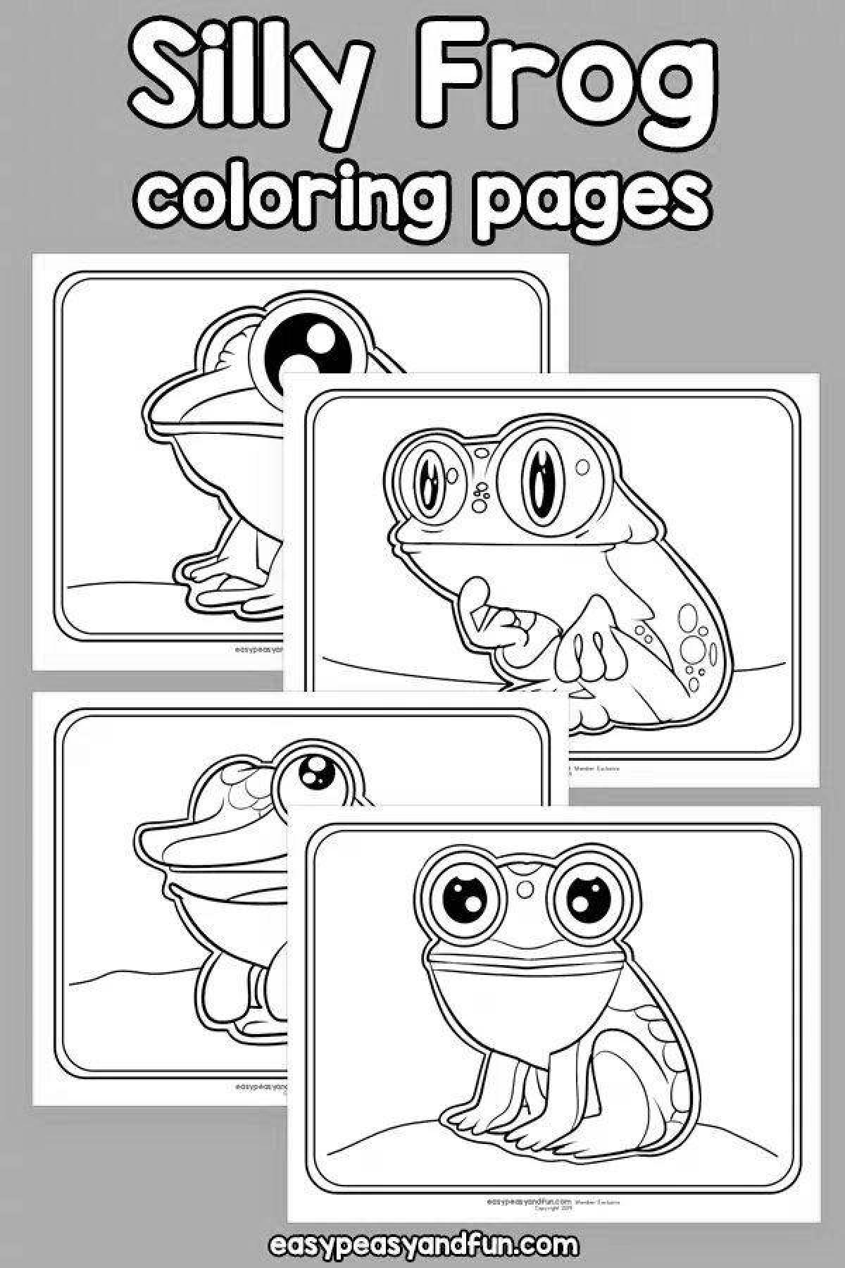 Exquisite crazy frog coloring page