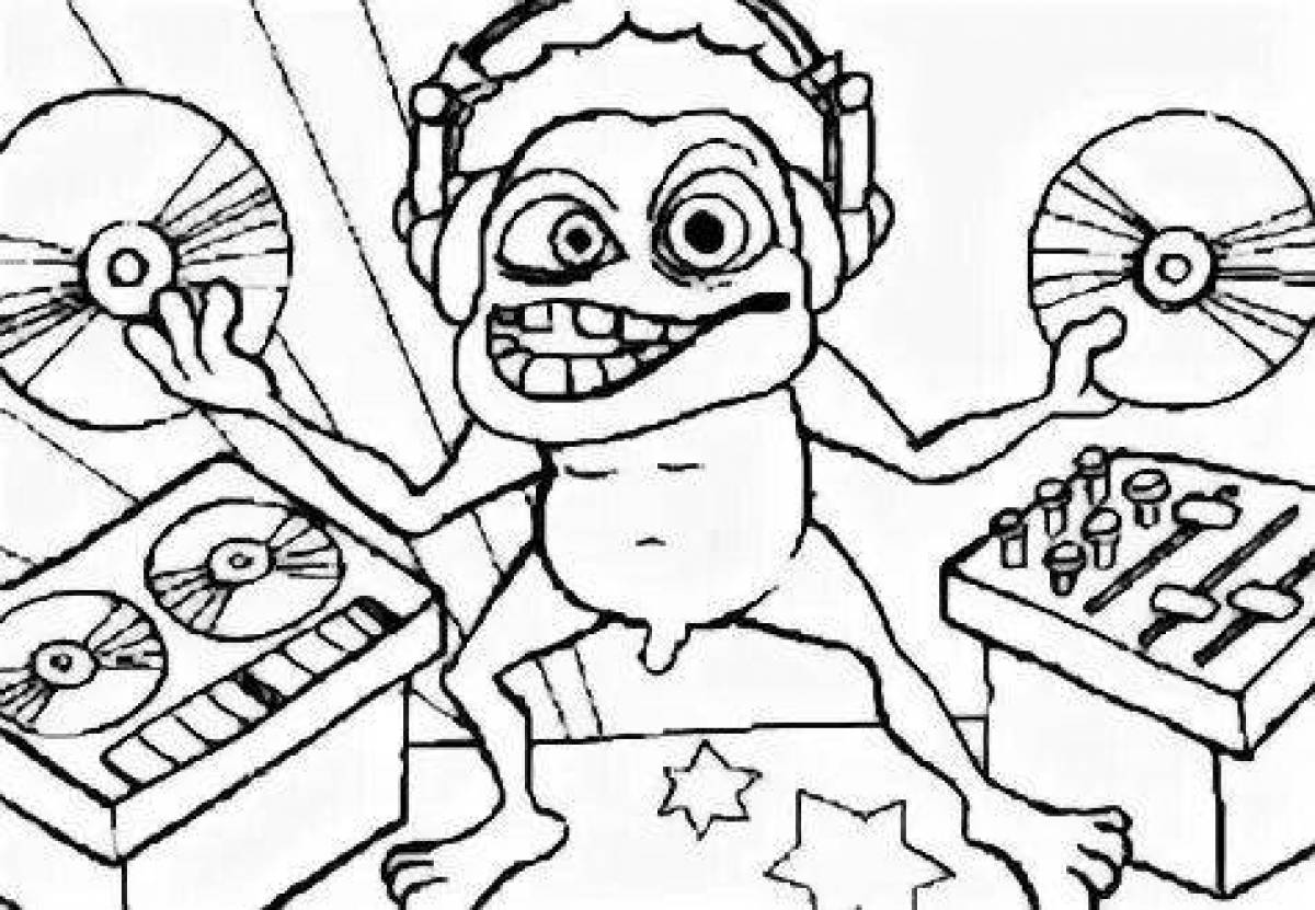 Dazzling crazy frog coloring book