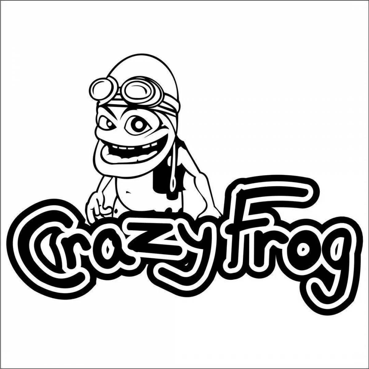 Coloring page glowing crazy frog