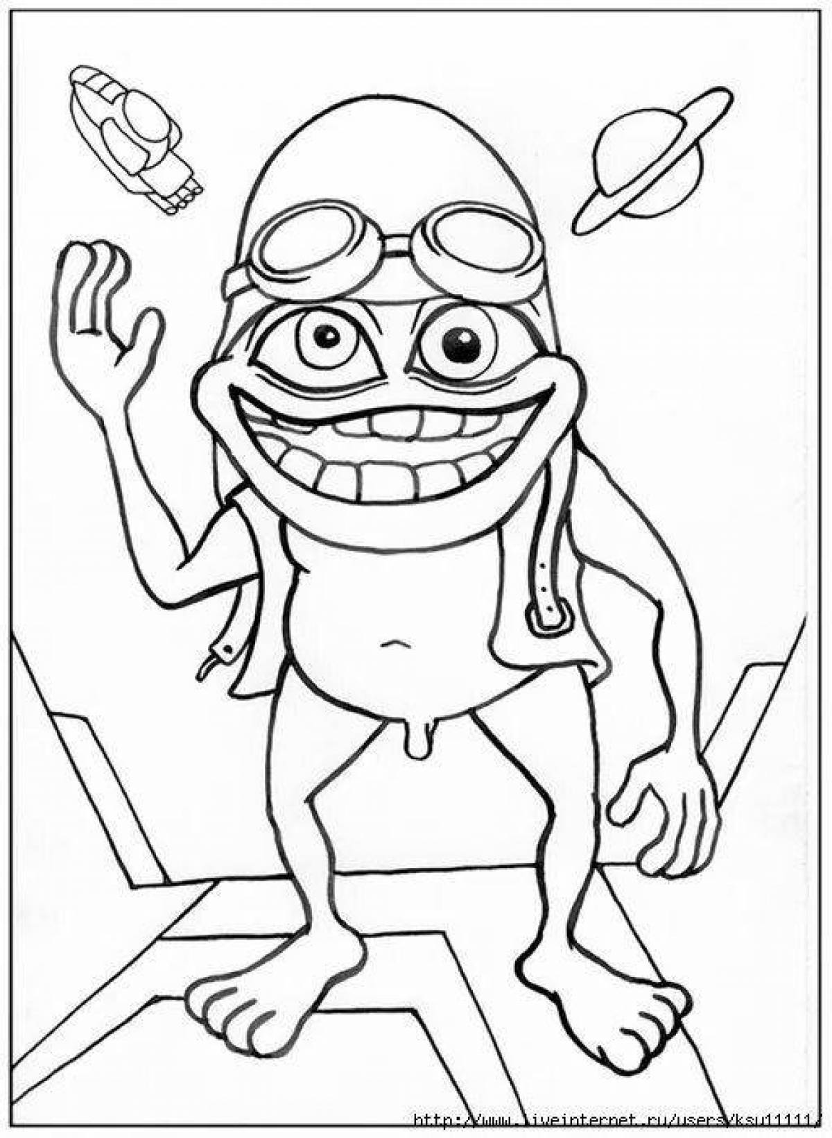 Incredible crazy frog coloring book