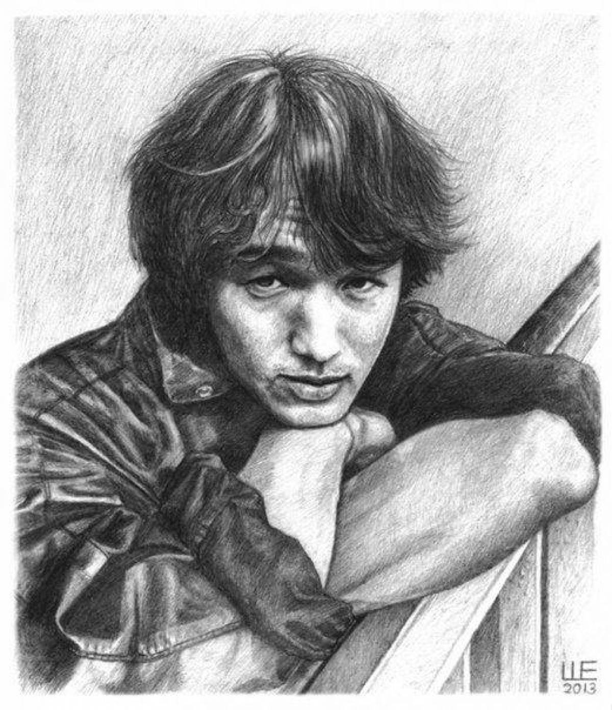 Mystical Viktor Tsoi coloring book