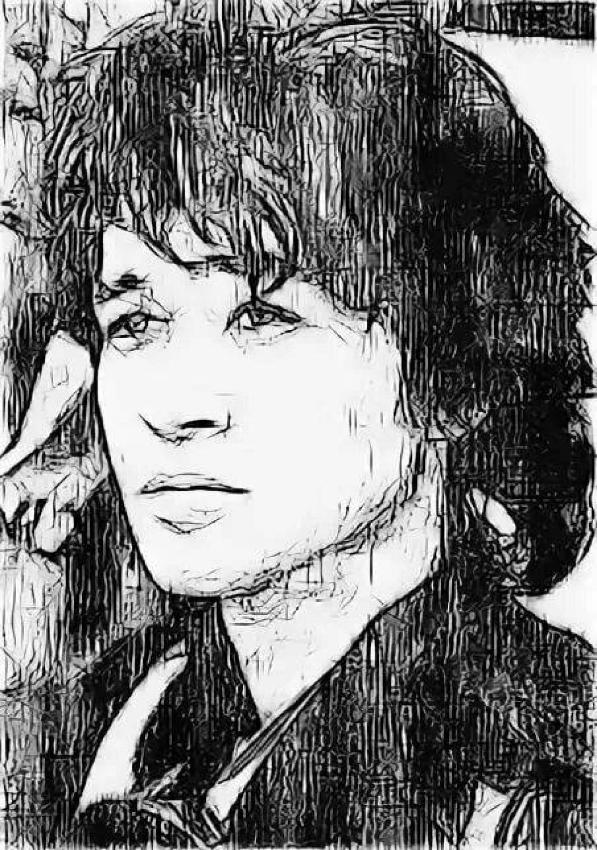 Inviting Viktor Tsoi coloring