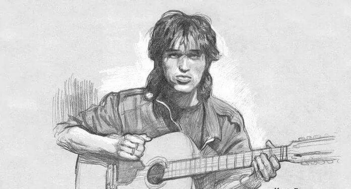 Brave Viktor Tsoi coloring