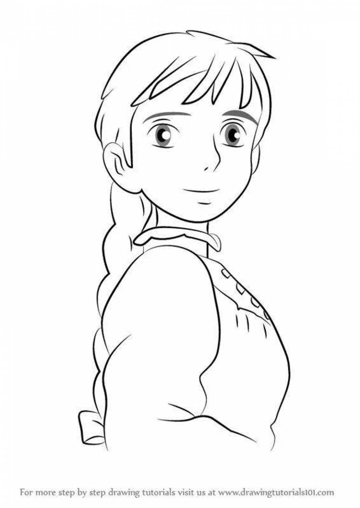 Gorgeous Moving Castle coloring page