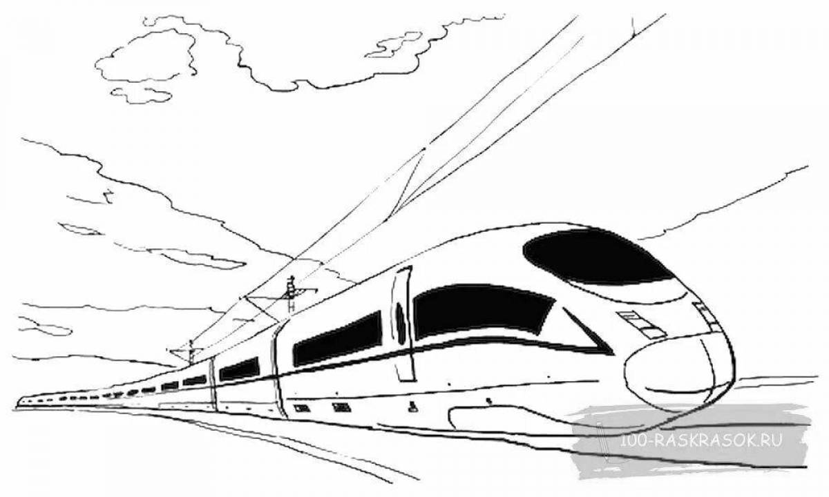 Adorable swallow train coloring page