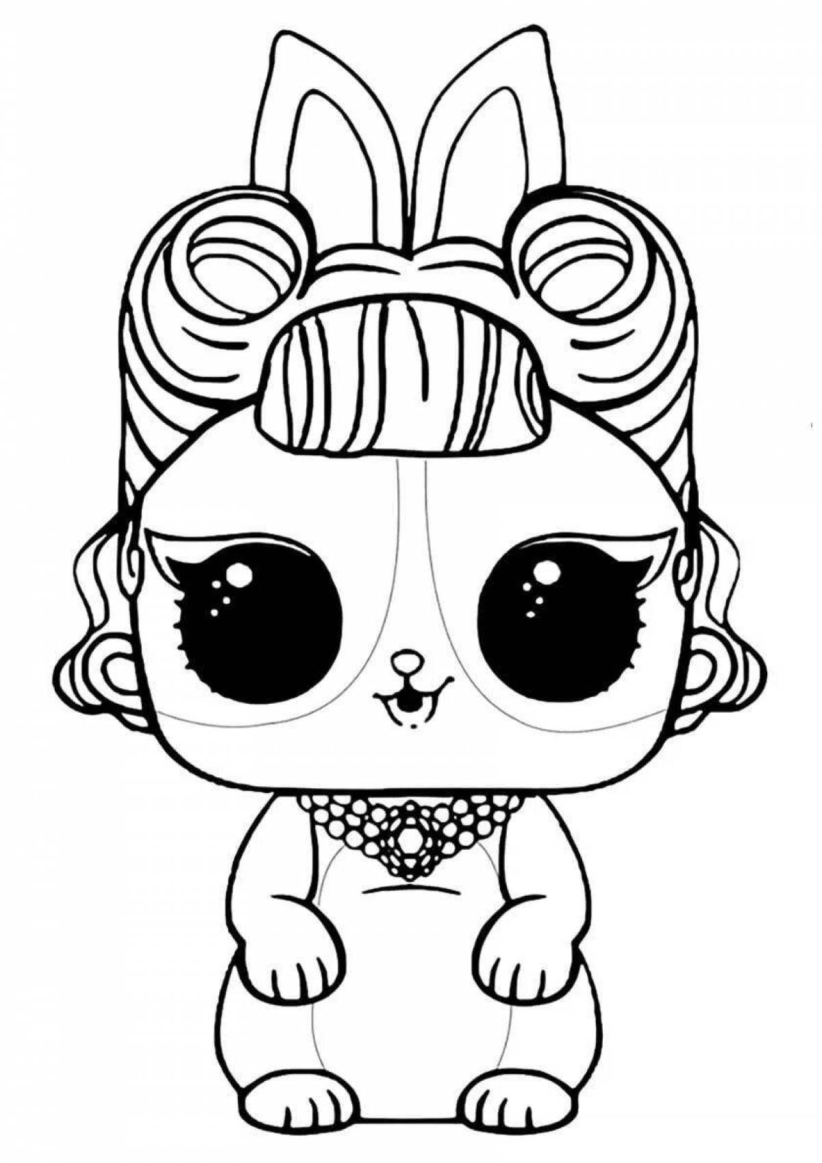 Playful lolo pets coloring page