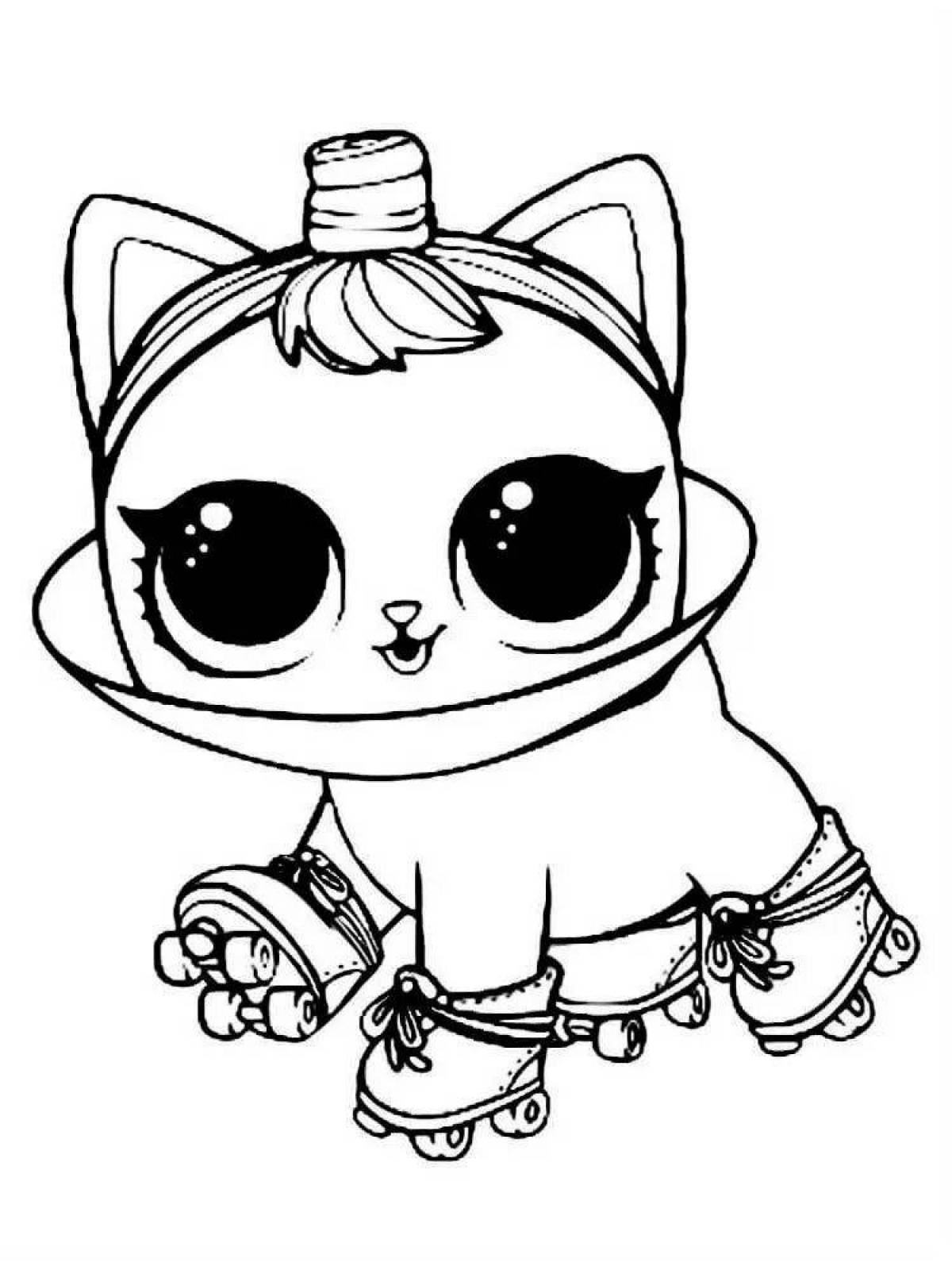Cute lolo pet coloring page