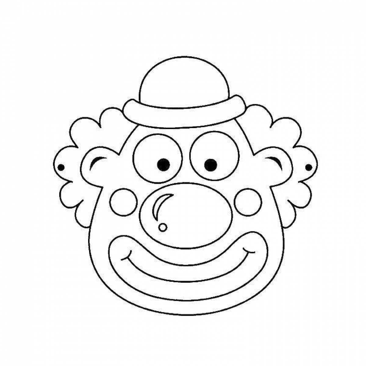 Dreamy clown coloring page