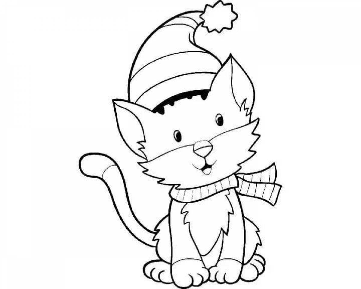 Radiant Christmas cat