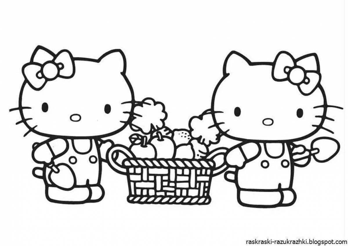 Coloring kitty for girls