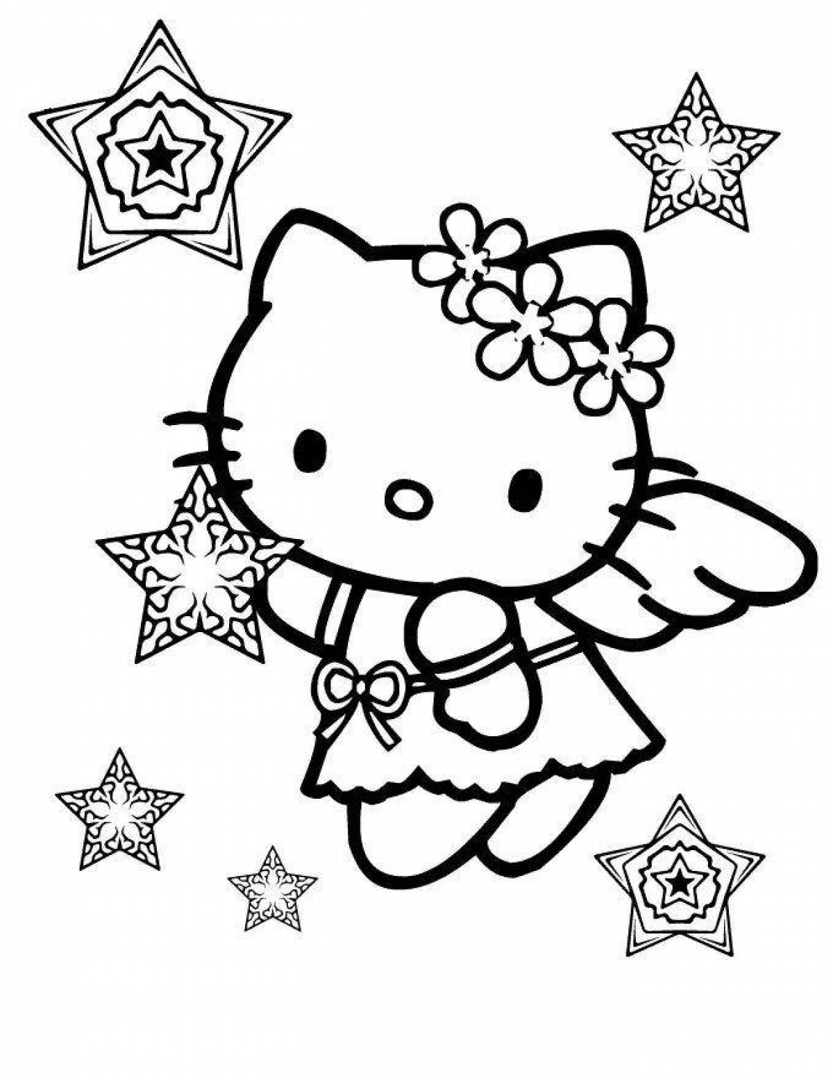 Dreamy kitty coloring book for girls