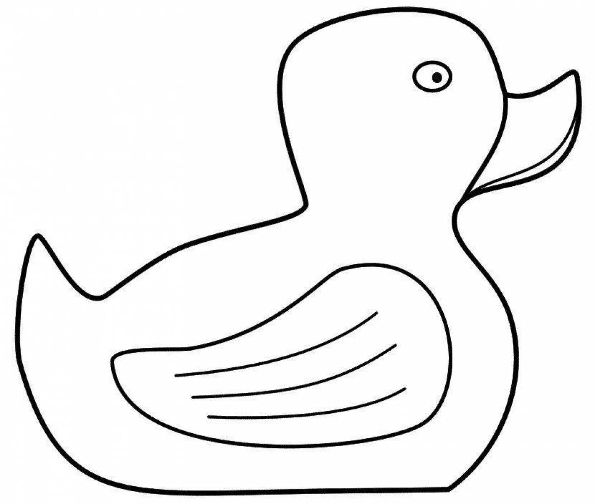 Charming Dymkovo duck, second oldest coloring page