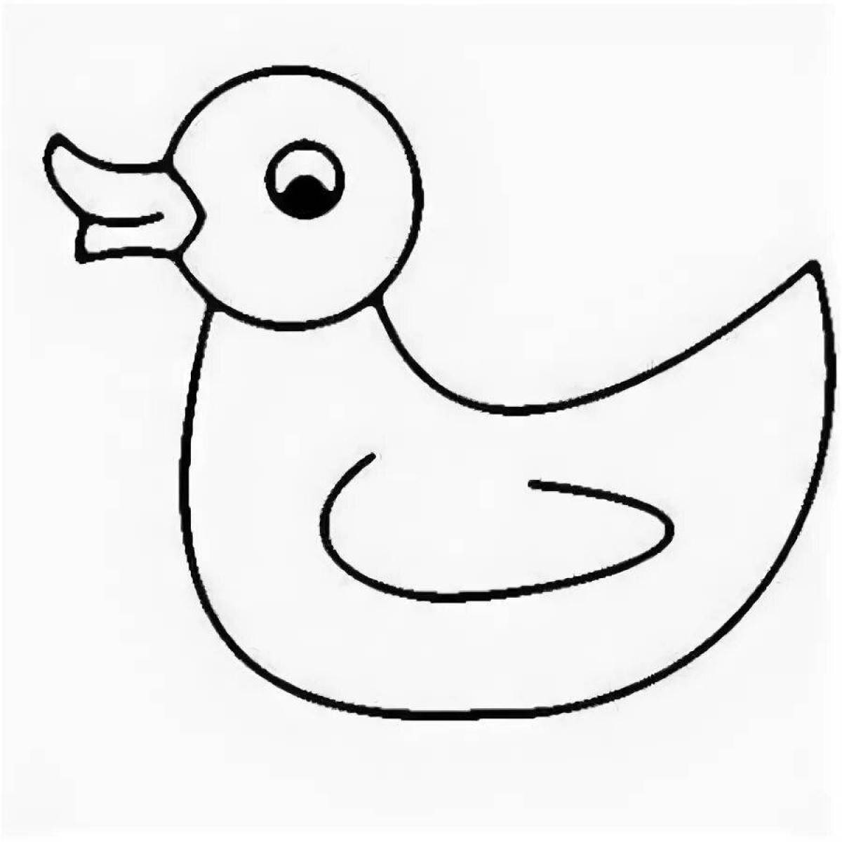 Charming Dymkovo duck, second youngest coloring page