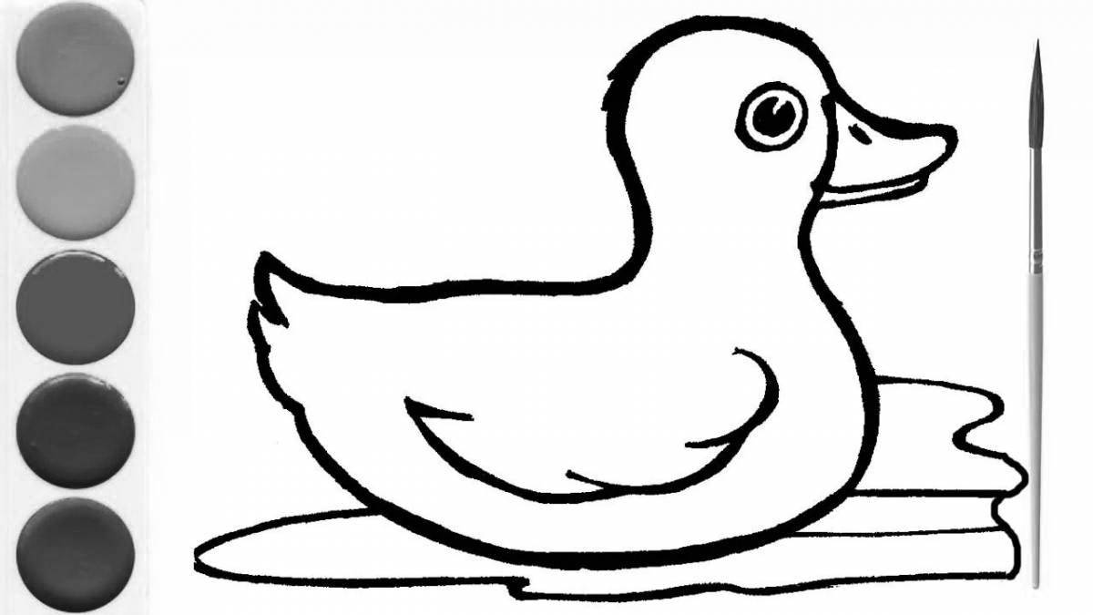 Сладкая дымковская утка, вторая по возрасту раскраска