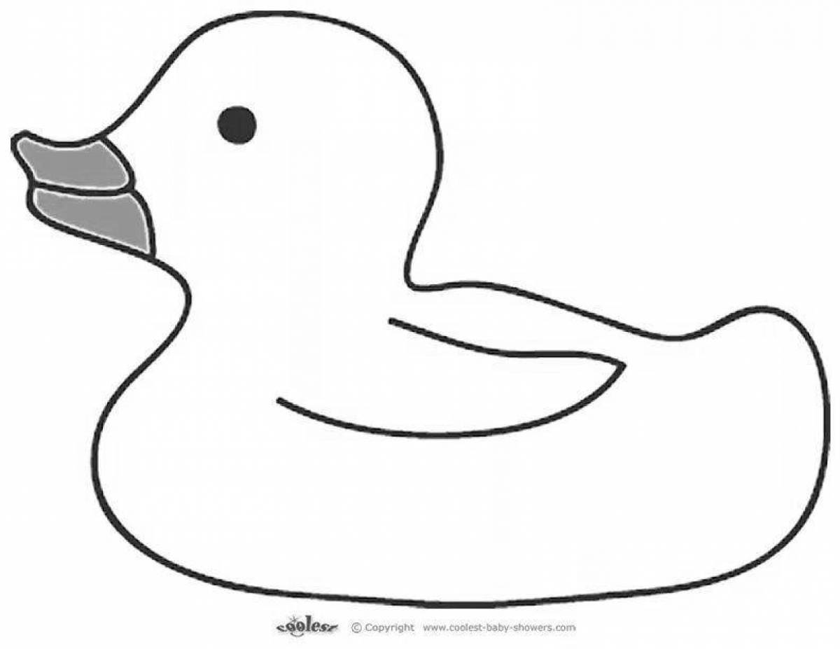Gorgeous Dymkovo duck, second youngest coloring page