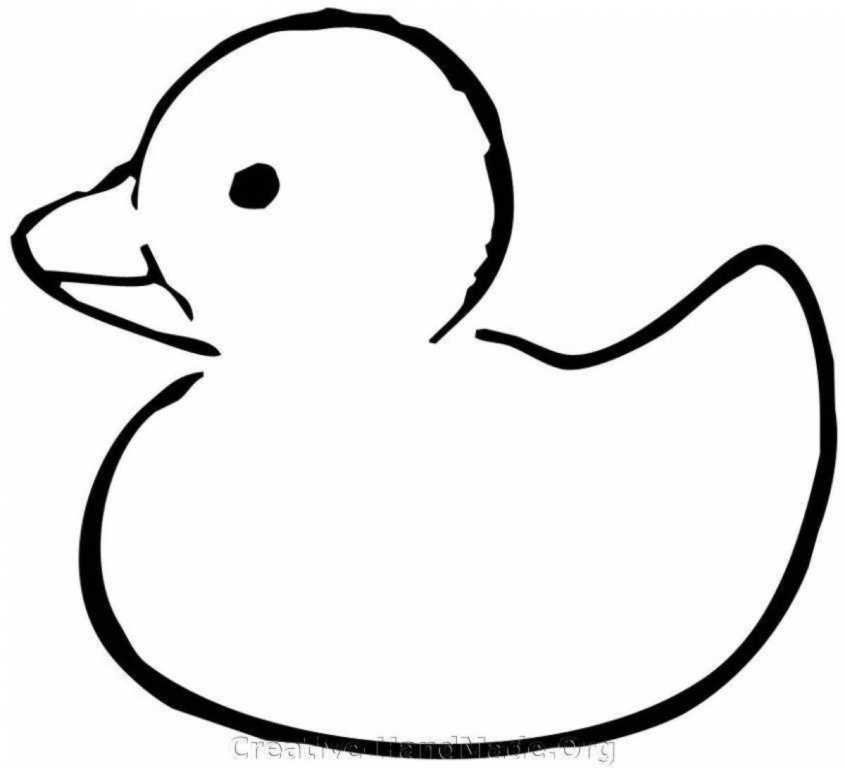 Terrific Dymkovo duck, second youngest coloring page