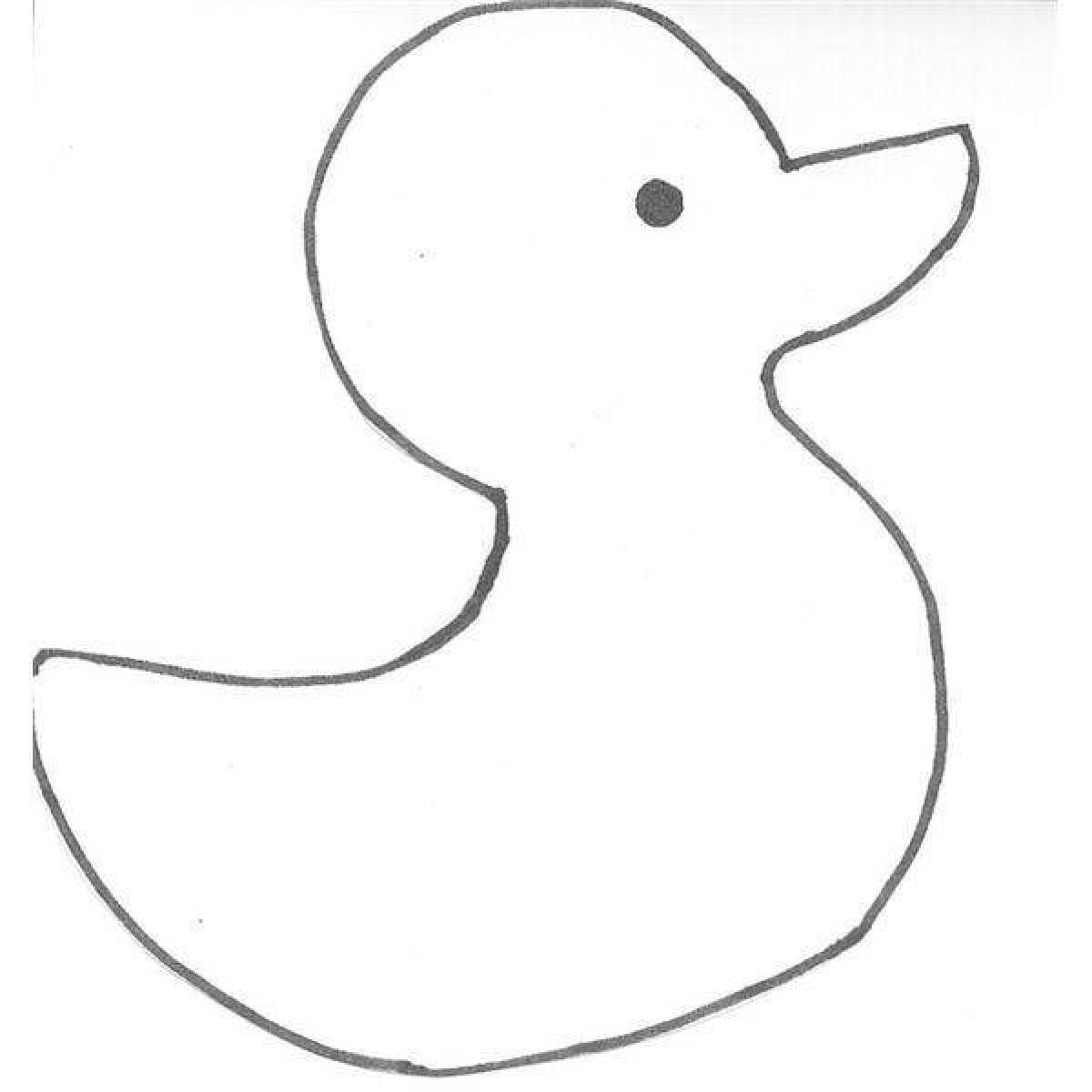 Сказочная дымковская утка, вторая самая молодая раскраска